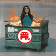 Lauren Boebert GOP dumpster fire motion meme