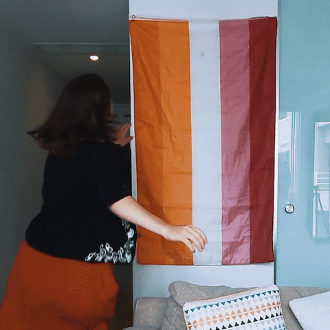 matchcutproductions pride flag tiktok lesbian GIF