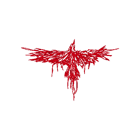Red Raven Sticker by Hydrus Poetry