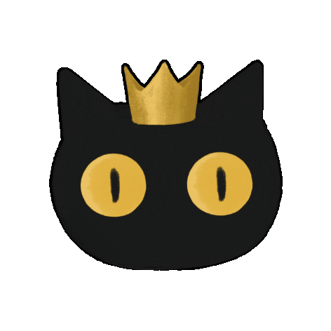 Black Cat Omg Sticker by MIMIC SHHANS