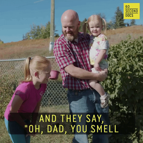 Dad Smelling GIF by 60 Second Docs