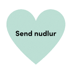 Heart Hjarta Sticker by Nudlavirkid