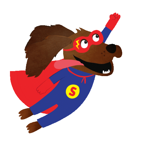 Dog Flying Sticker by Denzel's