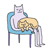 Sleepy Cat GIF by Lizz Lunney