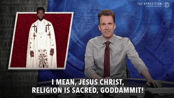 angry jesus christ GIF by The Opposition w/ Jordan Klepper