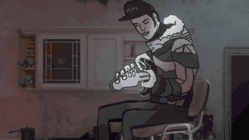 Flying Rock Band GIF by Sticky Fingers