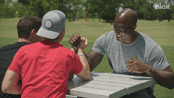 dude perfect arm wrestle GIF by Nickelodeon