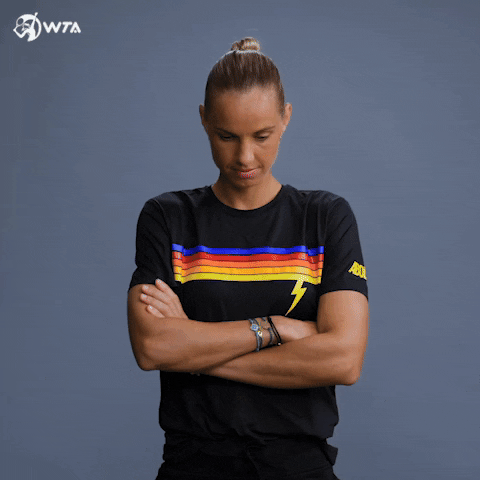 Tennis Looking Up GIF by WTA