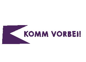 Kommvorbei Sticker by goldenerspatz