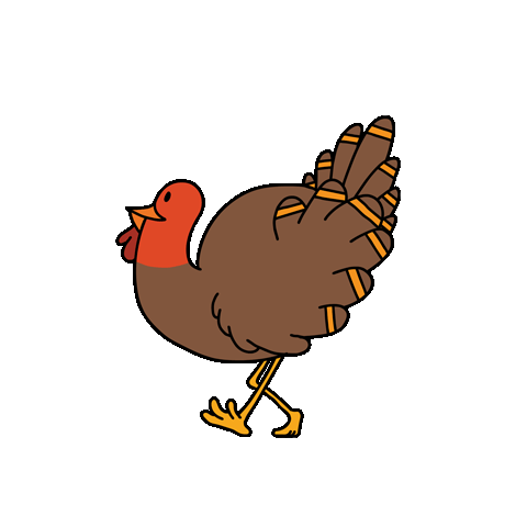 Thanksgiving Turkey Sticker by Burning Stick Creative for iOS & Android | GIPHY