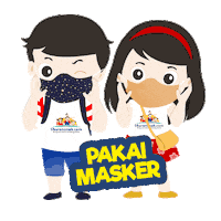 stay at home wash your hands di rumah aja cuci tangan pakai masker Sticker