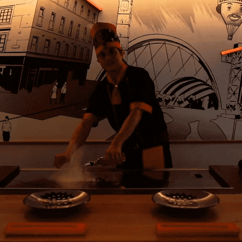 Asian Food Fire GIF by Xanda