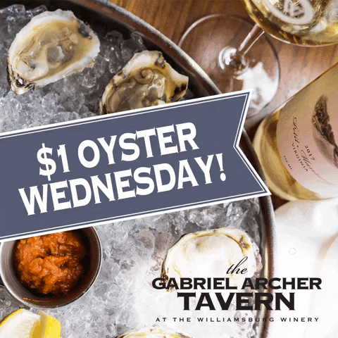 Wine Oysters GIF by Williamsburg Winery