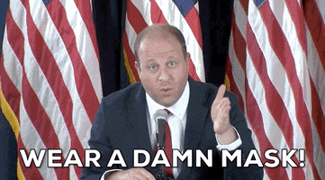 Jared Polis Face Mask GIF by GIPHY News
