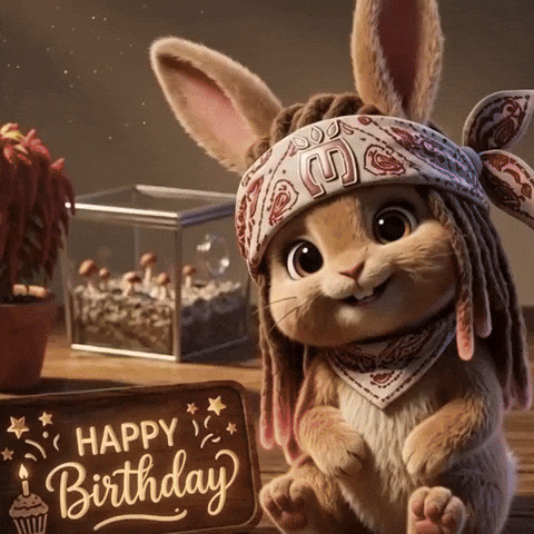 Happy Birthday Bunny GIF