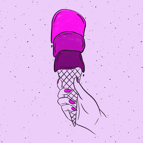 Melting Ice Cream Cone GIF by Boss Dotty Paper Co.
