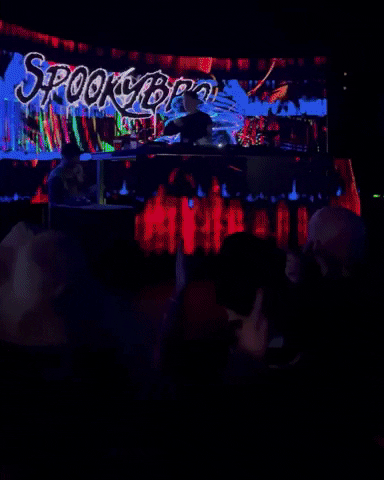 Spookybro party festival live spooky GIF