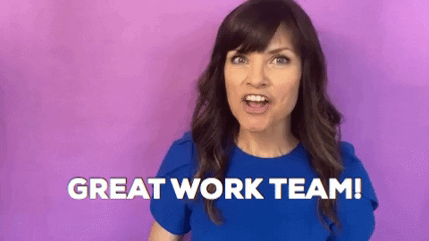 Your Happy Workplace good job teamwork great work your happy workplace GIF