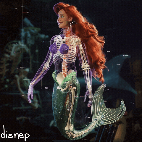Skeleton Mermaid GIF
