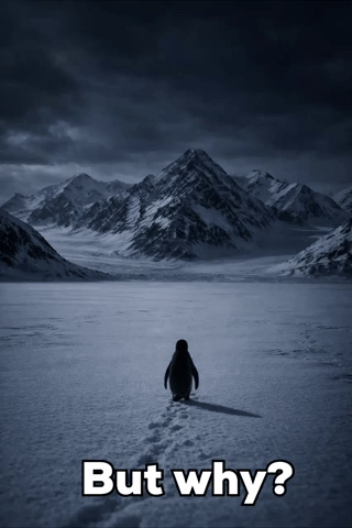 Penguin Mountain GIF