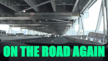 driving on the road GIF by Brimstone (The Grindhouse Radio, Hound Comics)