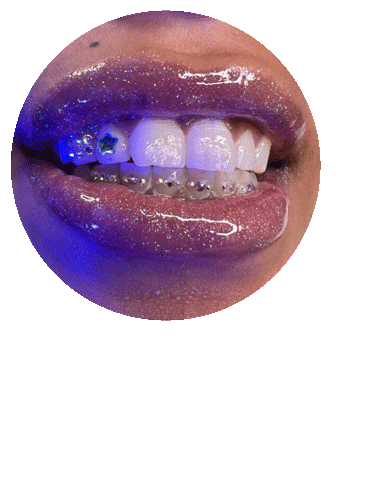 Noir Tooth Gems Sticker