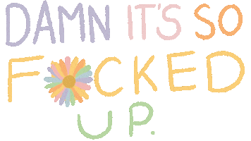 Fucked Up Spinning Sticker by Cayley Spivey