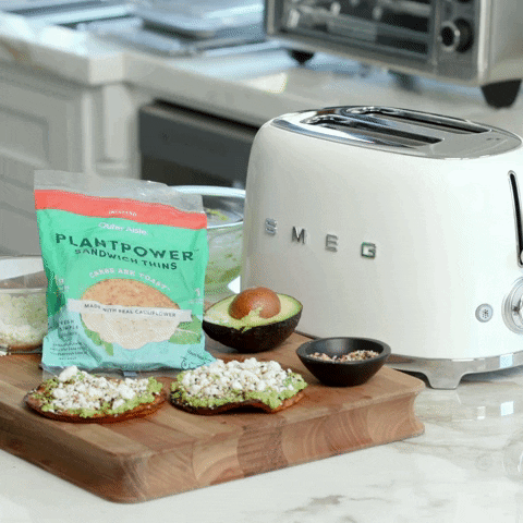 outeraisle bread toaster cauliflower avocado toast GIF