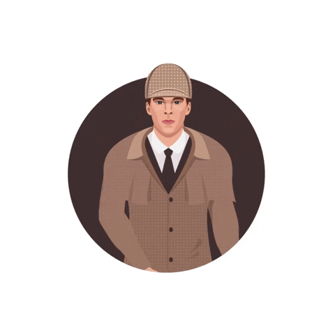 Sherlock Holmes Emoji GIF by Animanias