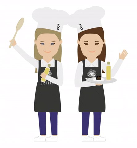 TruffleSisters wink cooking chef sisters GIF