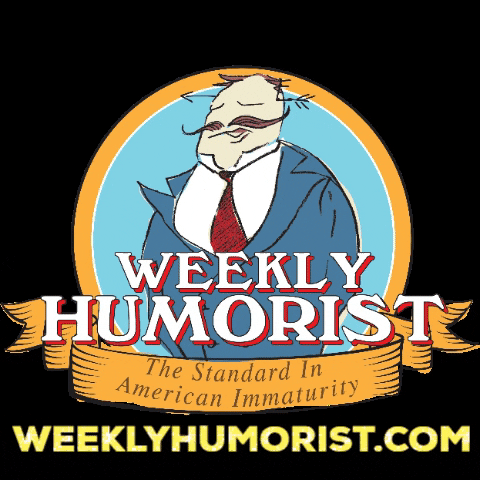 WeeklyHumorist comedy brand mascot magazine GIF