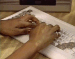 fast typing fingers animated gif