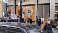 Anti-Fur Activists Protest at Luxury Stores During New York Fashion Week