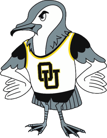 Oglethorpe University Track and Field and Cross Country - Atlanta, Georgia  - News - Petey the Petrel Helps Gwinnett Braves Mascot Chopper Celebrate  Birthday at Coolray Field