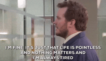Tired Parks And Recreation GIF by MOODMAN