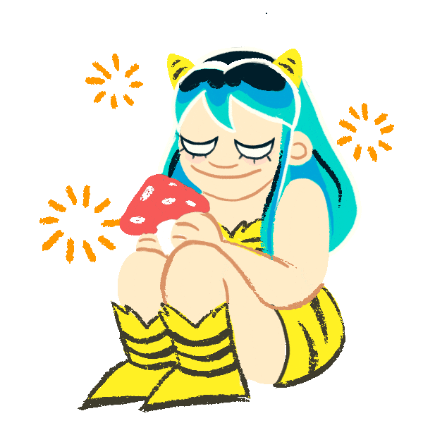 Urusei Yatsura Weed Sticker