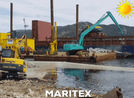 Maritex boat excavator stavanger dredging GIF