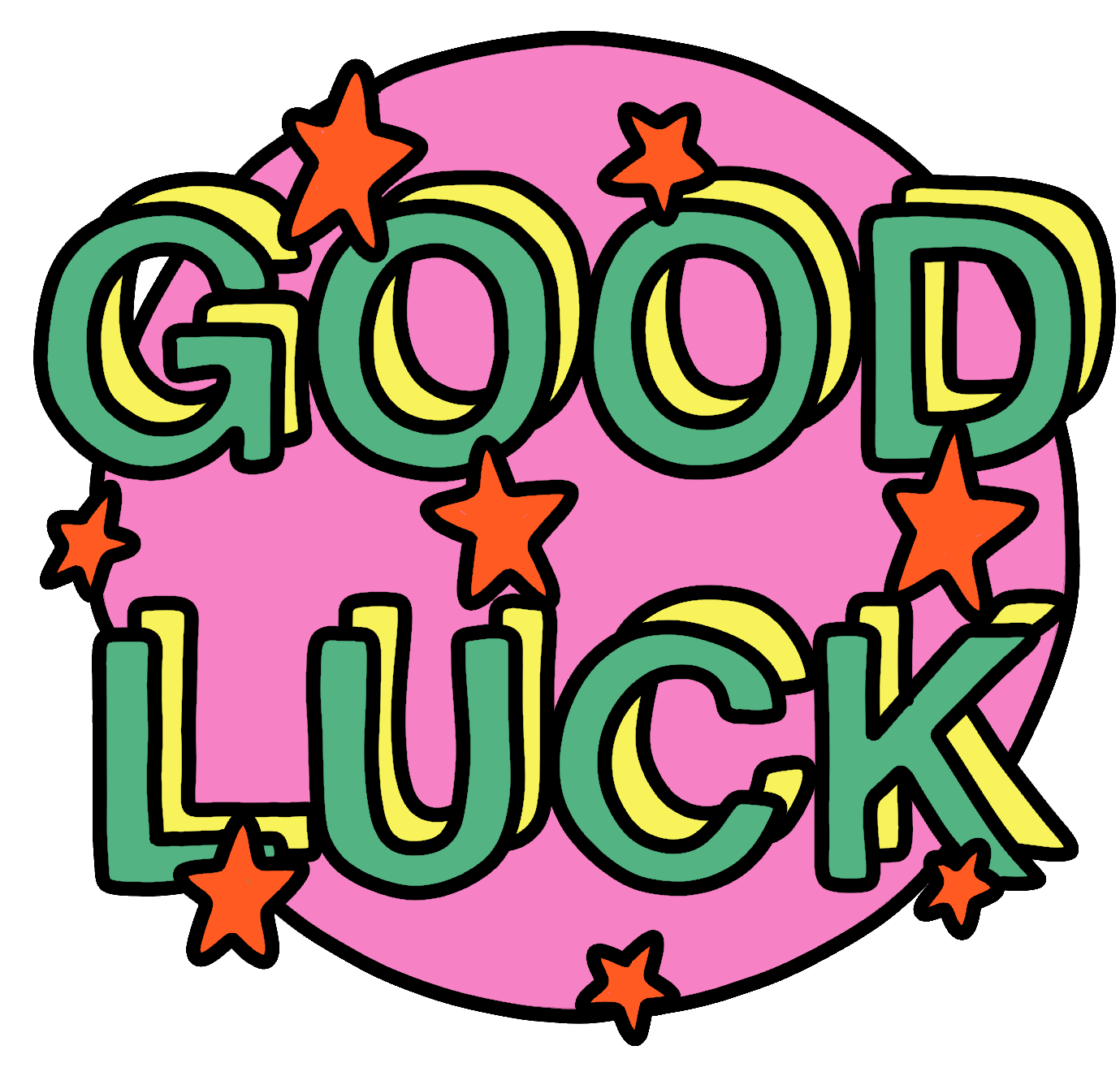 Goodluck Sticker by Poppy Deyes for iOS & Android | GIPHY