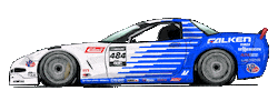 Racecar Corvette Sticker