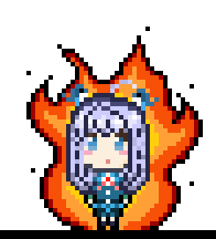Pixel Fire Sticker