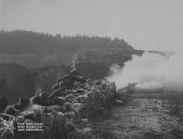 NationalWWIMuseum black and white military footage charge GIF