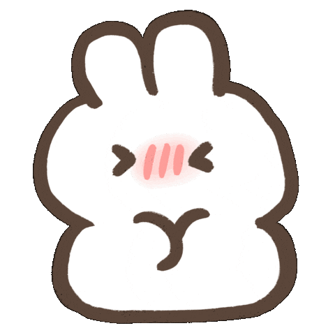 Bunny Blush Sticker by ChuChu X BoBo