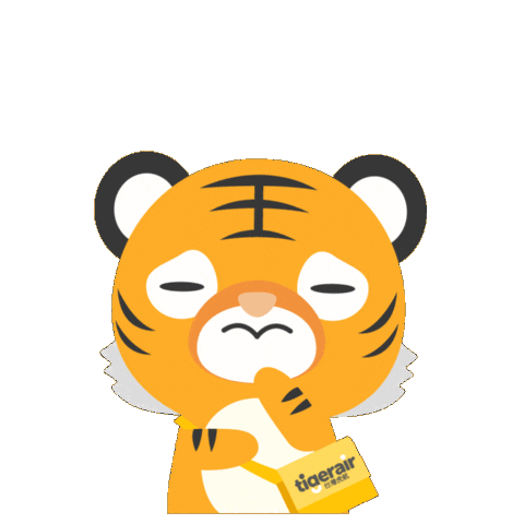 Thinking Worrying Sticker by tigerairhoojiang