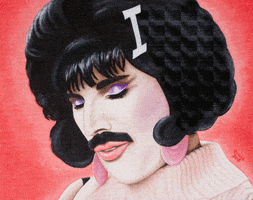 Freddie Mercury Rainbow GIF