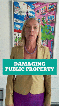 Damaging public property in Dubai 