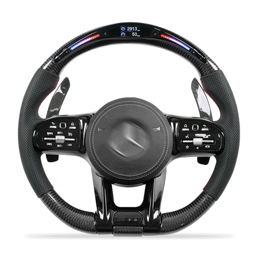 tddmotors carbon fiber steering wheel tddmotors led steering wheel GIF