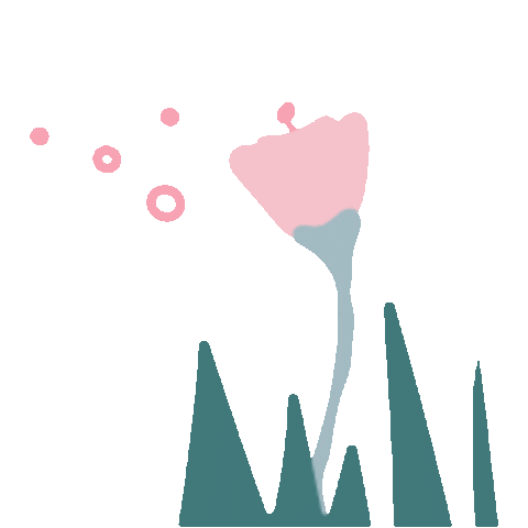 Pink Flower Sticker by emBELLEished