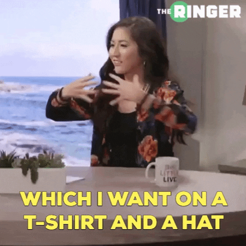 theringer hat shirt mina know GIF