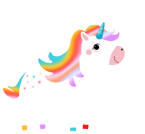 pic Happy Birthday Rainbow Unicorn Gif happy birthday love sticker by rachael