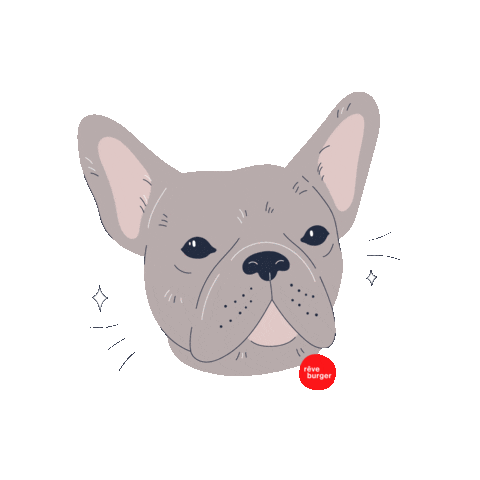 French Bulldog Bowie Sticker by Rêve Burger